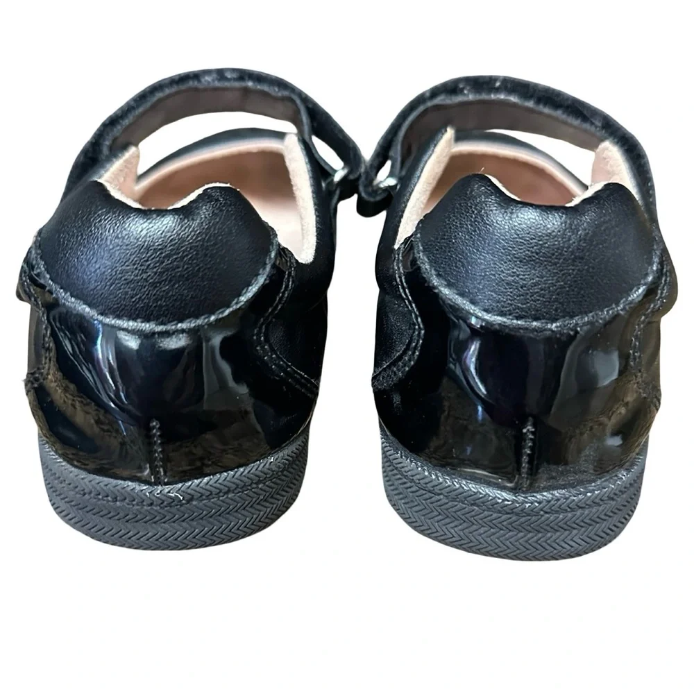 SO Size 3 Girls Black Violin Flats Mary Faux leather  Janes Flats shoes